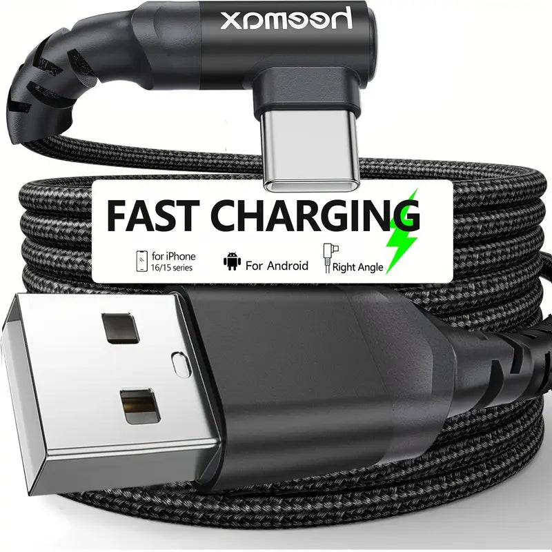 USB Type C Right Angle Charger Cable
