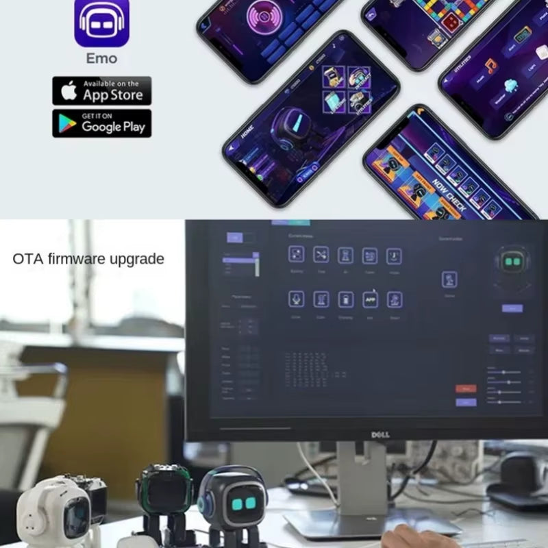 Smart EMO Robot Companion Ai Toy Cute Emopet Intelligent AI Voice Electronic Pet Mini Toys Robots Desktop Decoration Adult Gifts