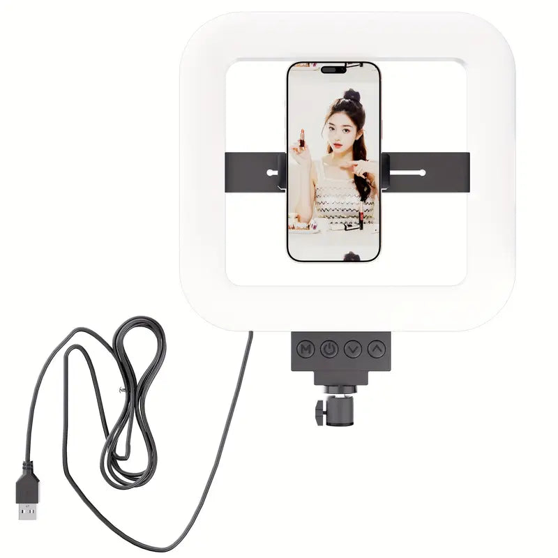 USB-Powered Smartphone Fill Light with Phone Holder