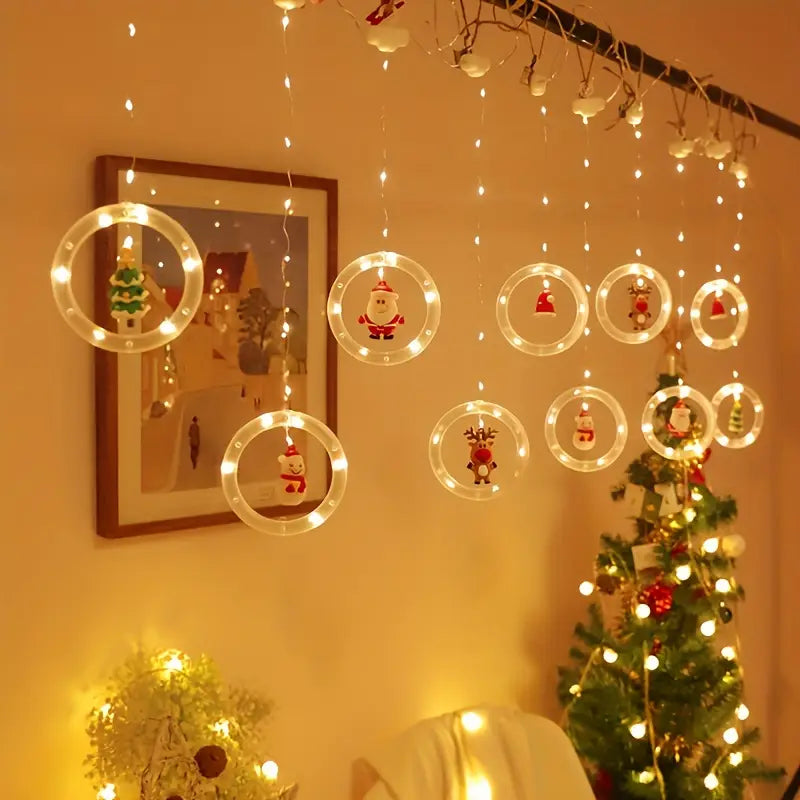 USB-Powered Festive Christmas Decor with Santa, Reindeer, Snowman & Tree Designs