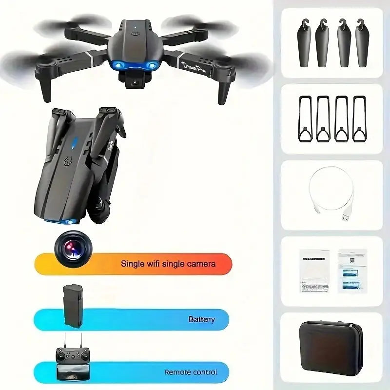 E99 Drone with One-Click Takeoff, 360° Flip & Navigation