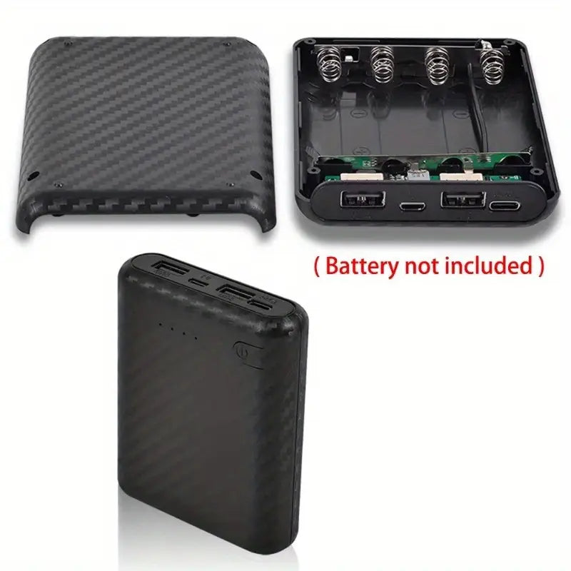 Super Large Capacity Detachable 4-Series 18650 Power Bank Case