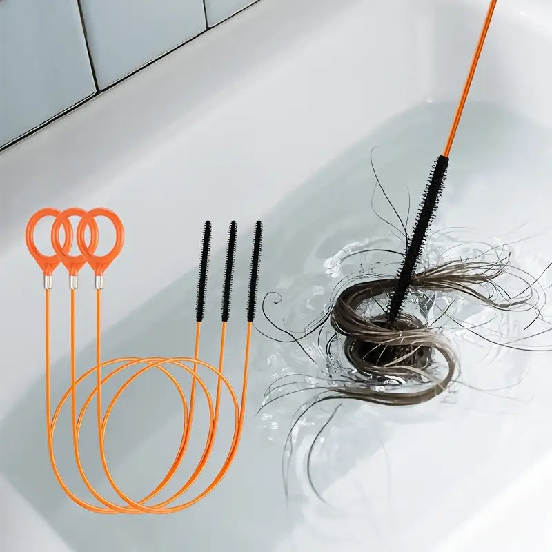 5pcs Orange Drain Cleaner, Household Drain Cleane