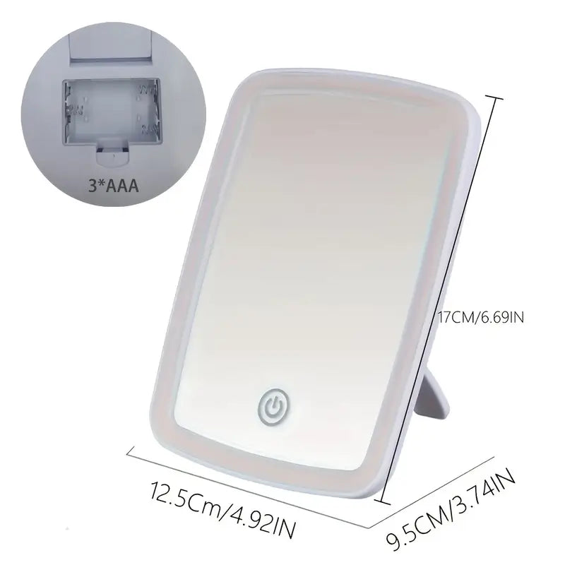Portable LED Makeup Mirror with Touch Control