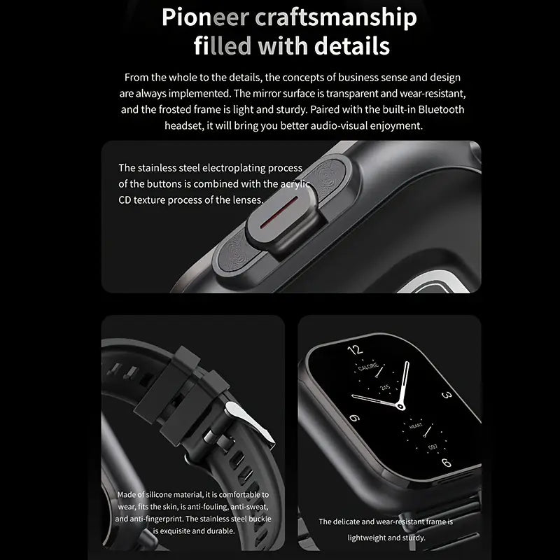 2-In-1 Smartwatch with Built-In TWS Earphone