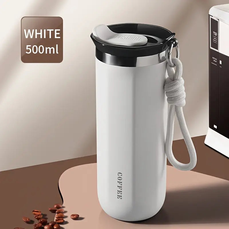 1pc Double-Layer Stainless Steel Vacuum Coffee Mug 500ml