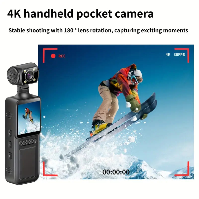 4K handheld stabilizer pocket sports camera, 4K HD