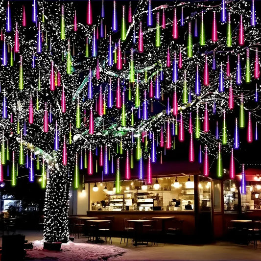 192 LED USB-Powered Meteor Rain Lights - Outdoor/Indoor String Lights