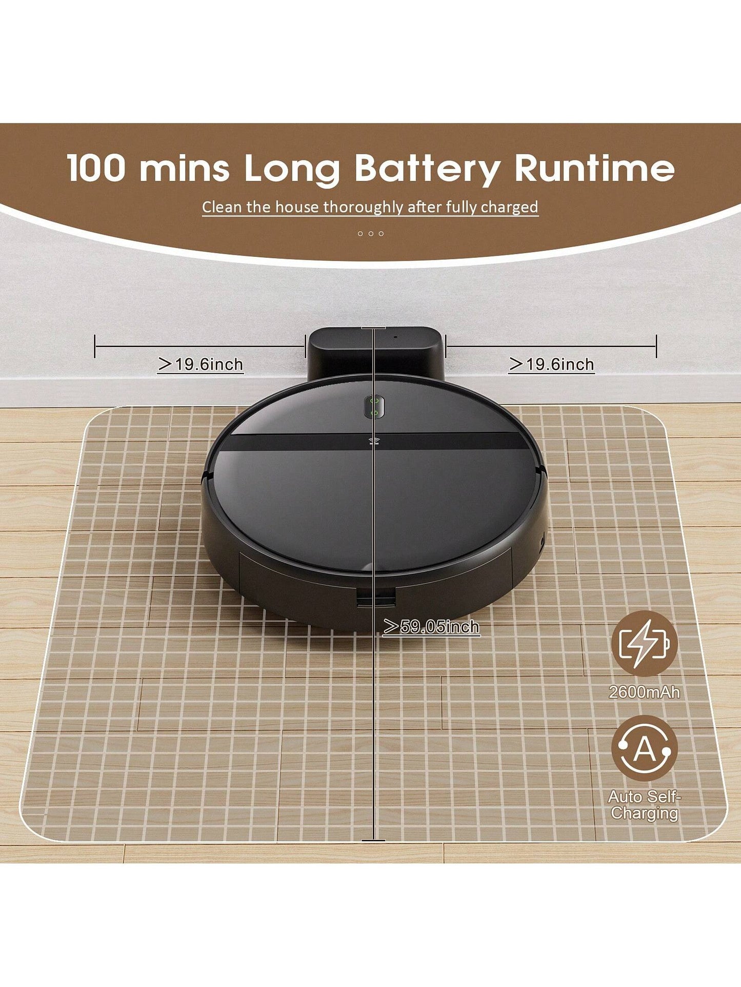 Robot Vacuum Cleaner, Robot Vacuum Cleaner and Mop Combo with 6000Pa Strong Suction, Robotic Vacuum Cleaner, App/Alexa, Robotic Vacuum with Wifi, Self-Charging Mopping Robot Vacuum Cleaner