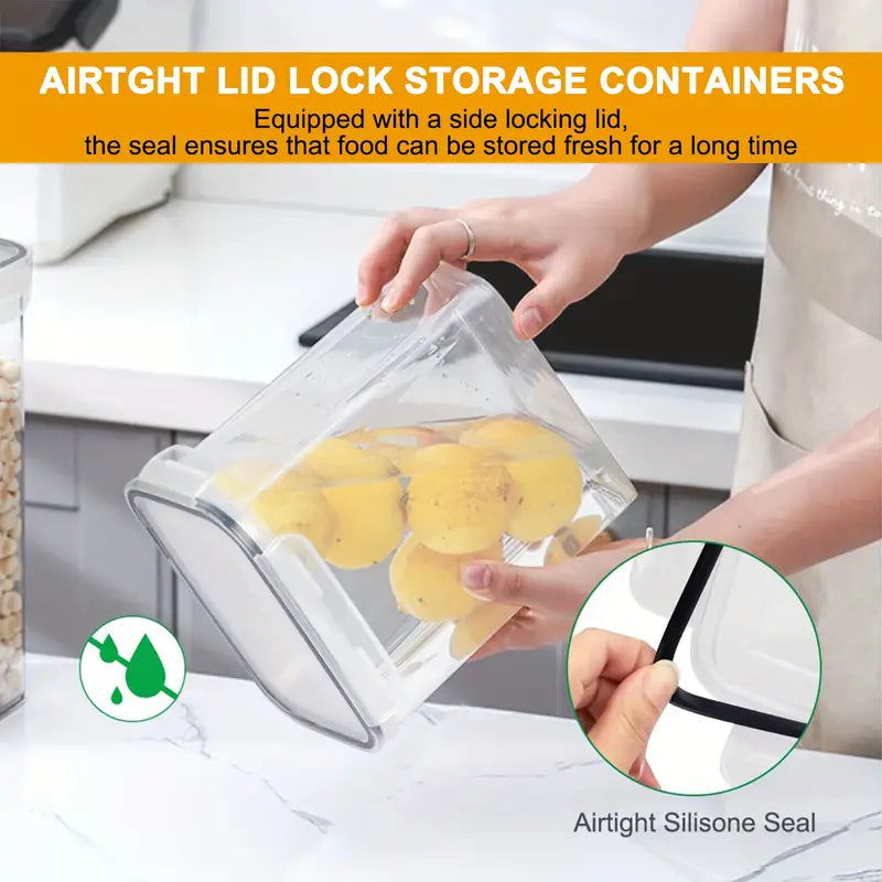12 Kitchen And Pantry Organizing Containers, Bpa-Free, Pvc-Free, (6 Lids + 6 Boxes)