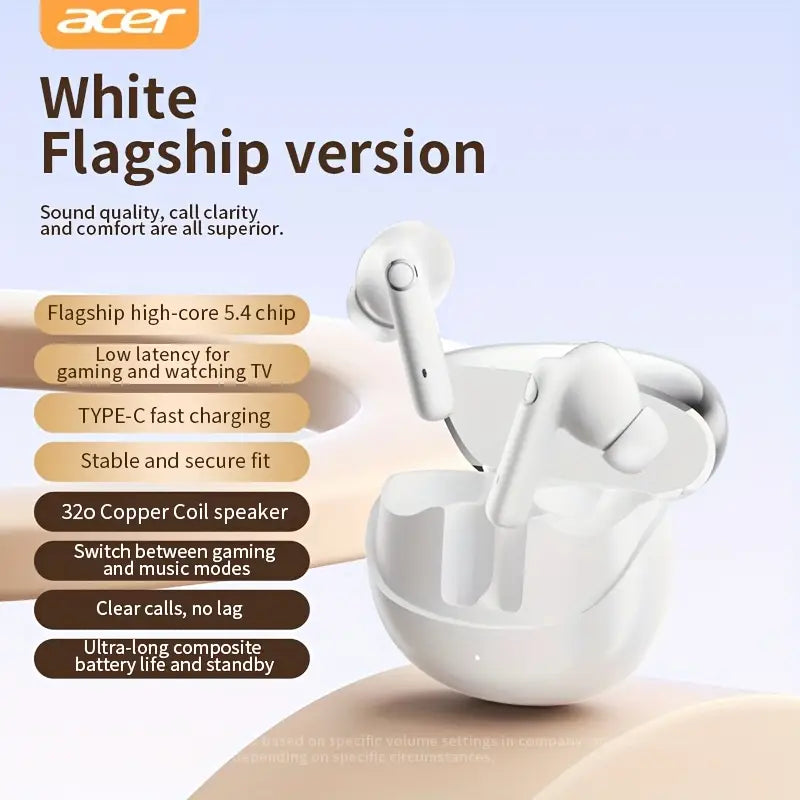 ACER HiFi High-definition Stereo Sound TWS Wireless Earbuds