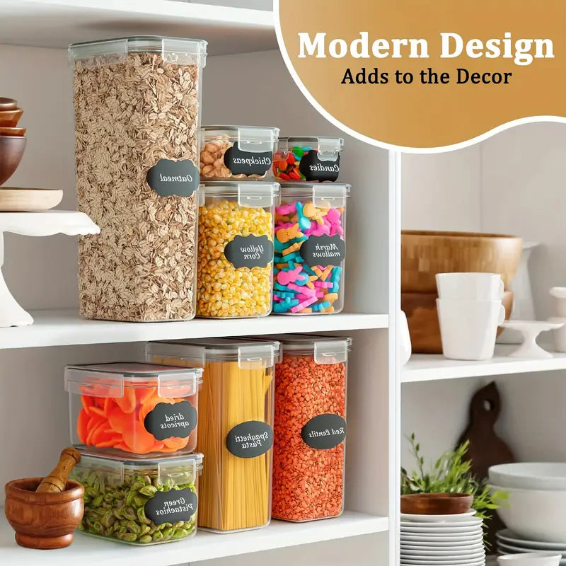 12 Kitchen And Pantry Organizing Containers, Bpa-Free, Pvc-Free, (6 Lids + 6 Boxes)