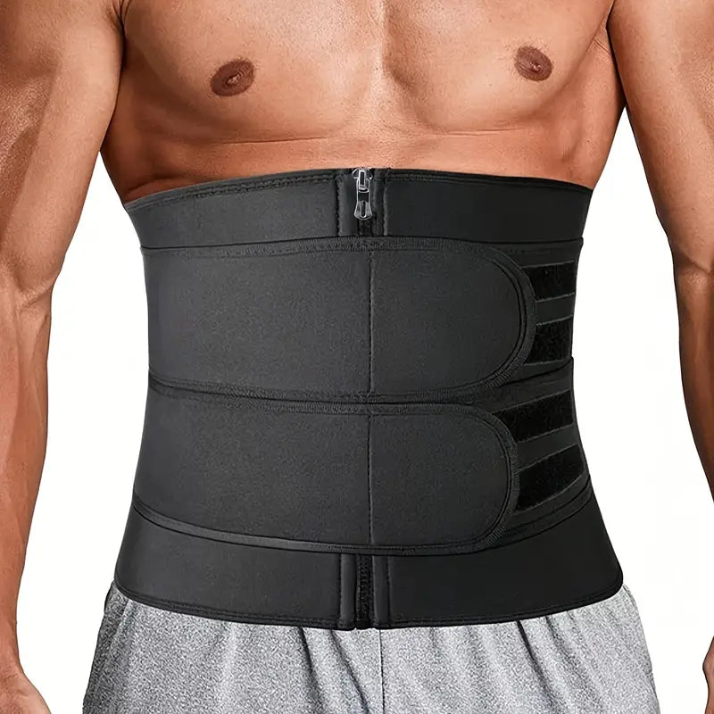 Men's Zipper Double Waist Trainer Tightener Abdominal