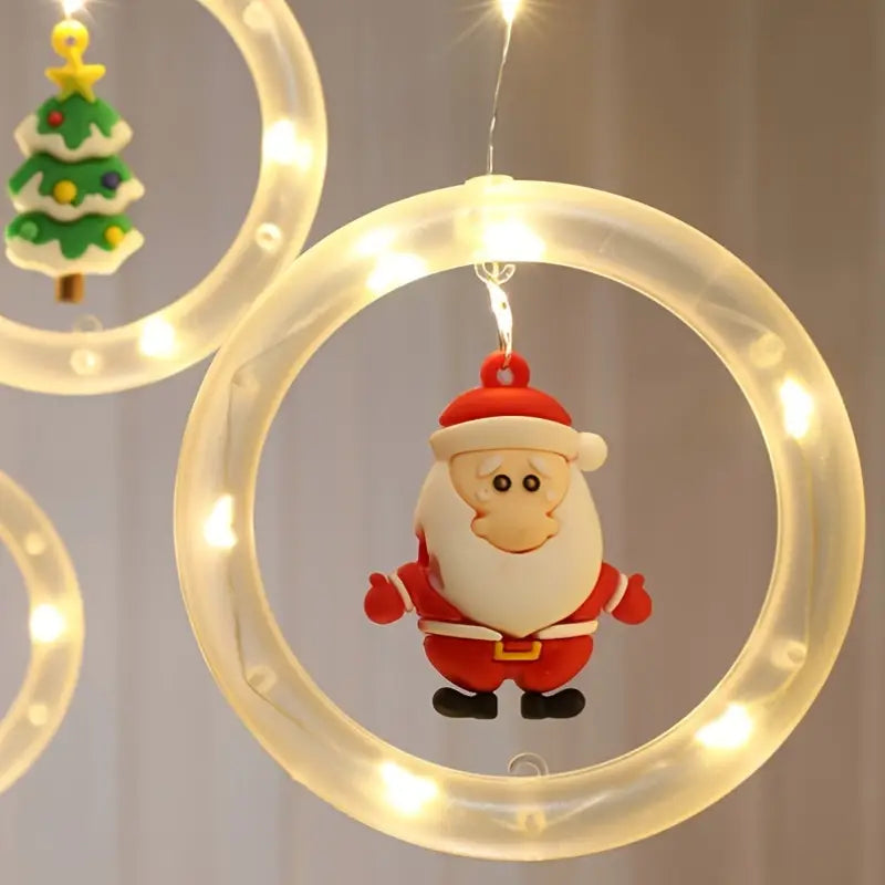 USB-Powered Festive Christmas Decor with Santa, Reindeer, Snowman & Tree Designs