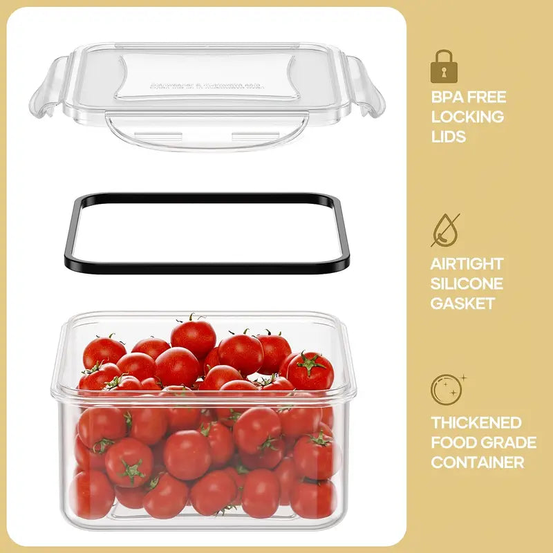 12 Kitchen Storage Containers And Food Organization Jars, Bpa-Free And Pvc-Free