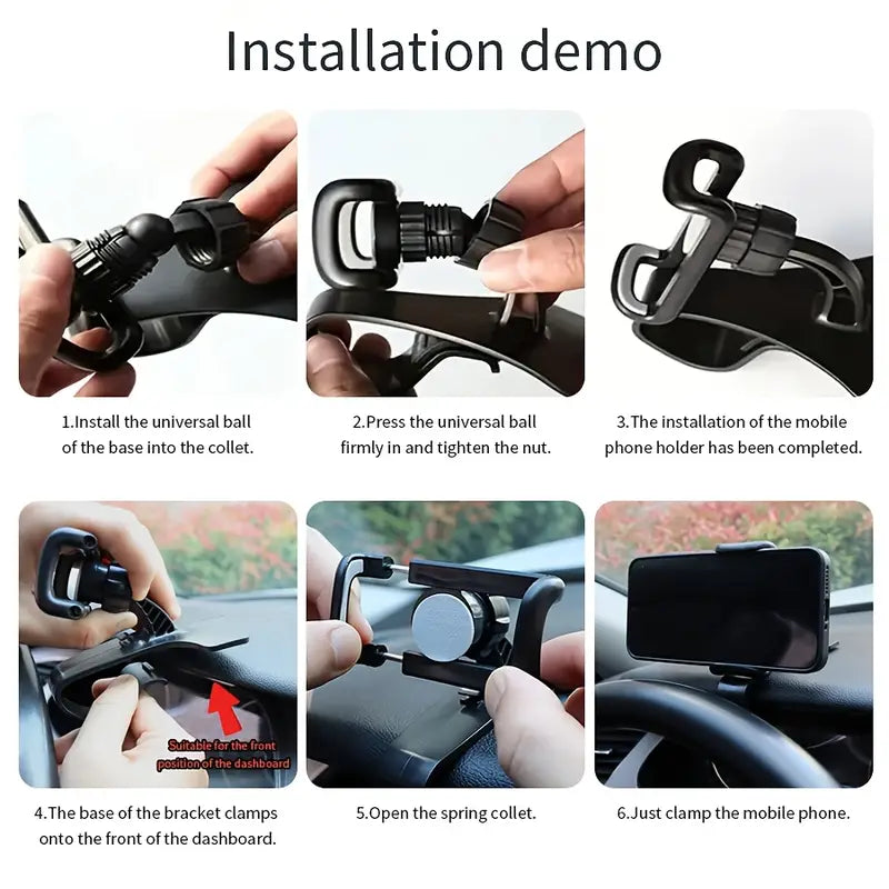 Universal Car Phone Holder Mount Clip Dashboard