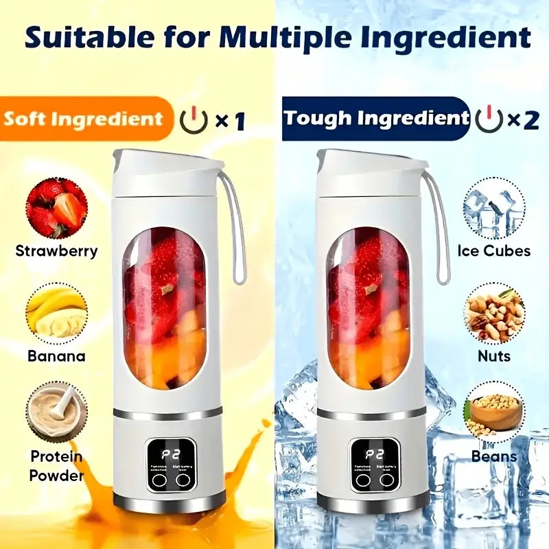 Portable 3-in-1 Blender & Juicer with Digital Display