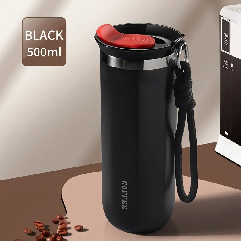 1pc Double-Layer Stainless Steel Vacuum Coffee Mug 500ml