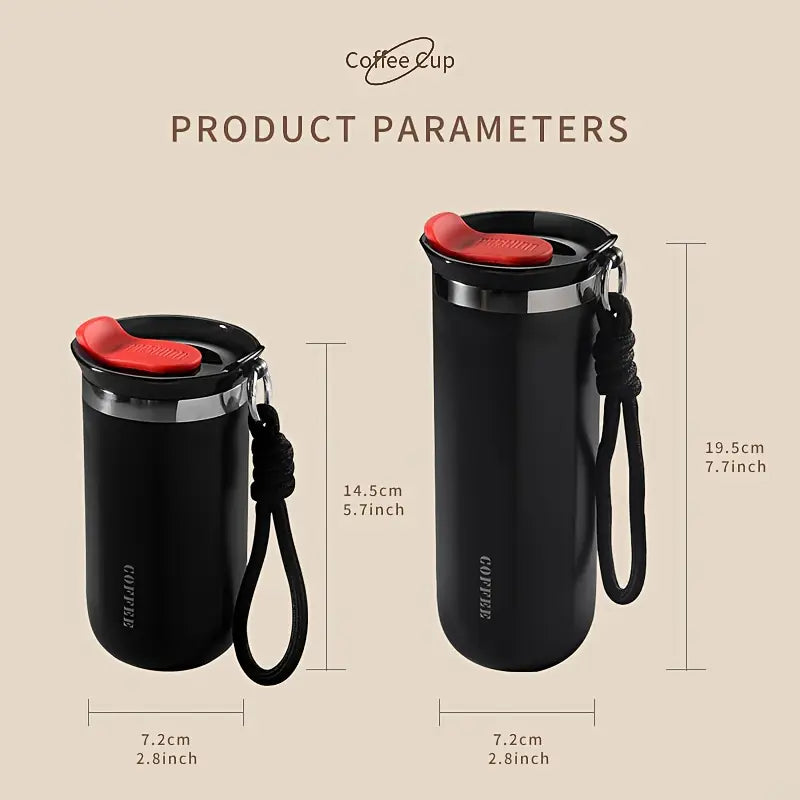 1pc Double-Layer Stainless Steel Vacuum Coffee Mug 500ml