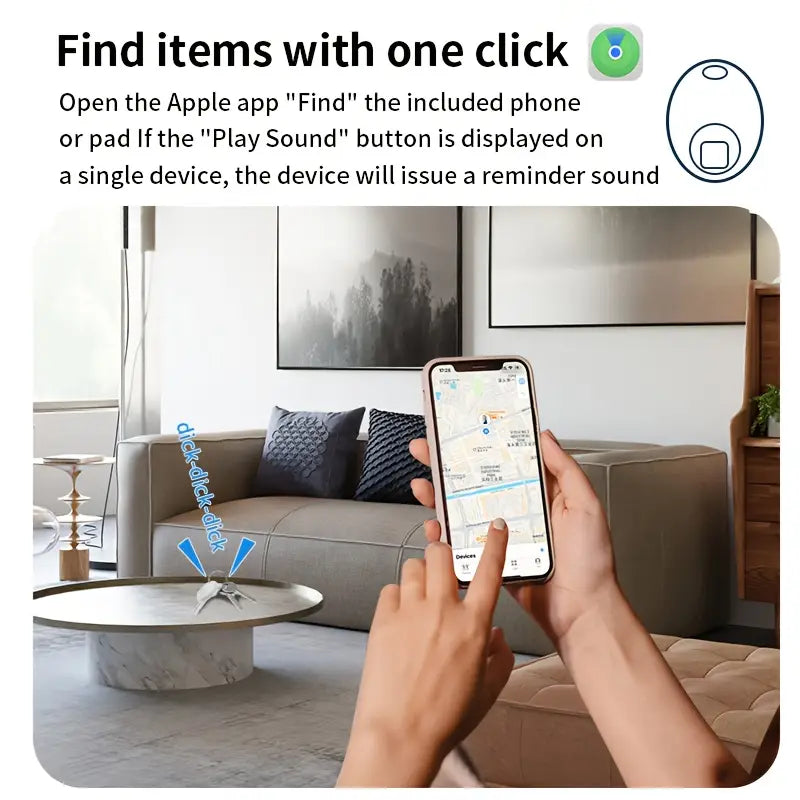 4pcs Wireless Smart Tracker for Apple Find My - Mini Location Tracker