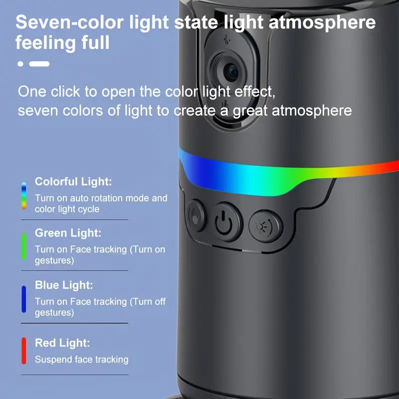 AI 360° Rotation Anti-Shake Portable Device for Live Streaming & Travel