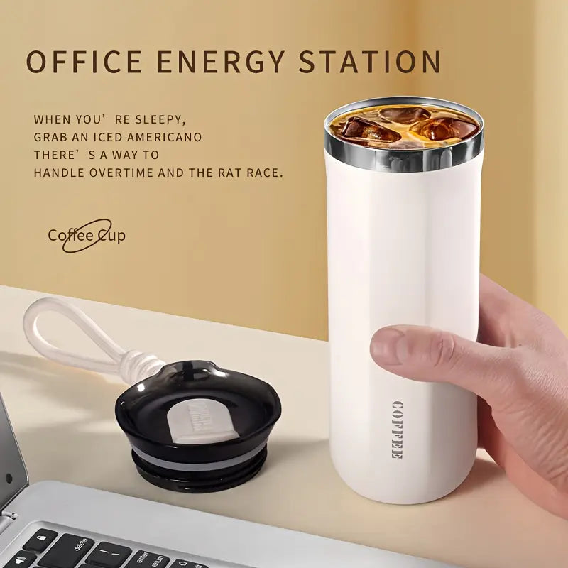 1pc Double-Layer Stainless Steel Vacuum Coffee Mug 500ml