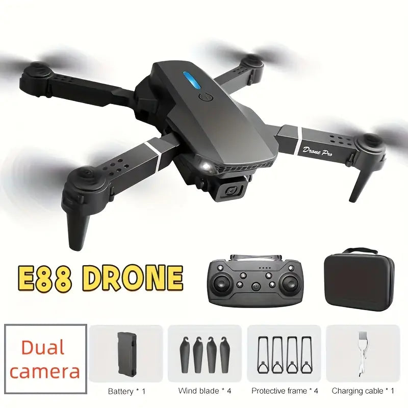 Fun flying experience! The E88 drone features a 360 ° flip