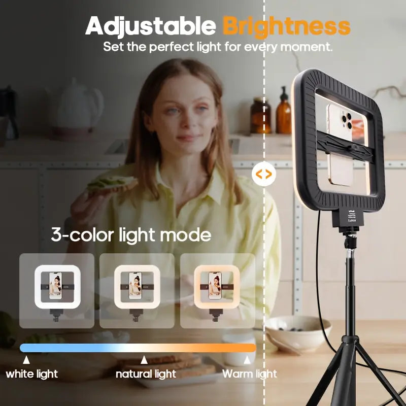 USB-Powered Smartphone Fill Light with Phone Holder