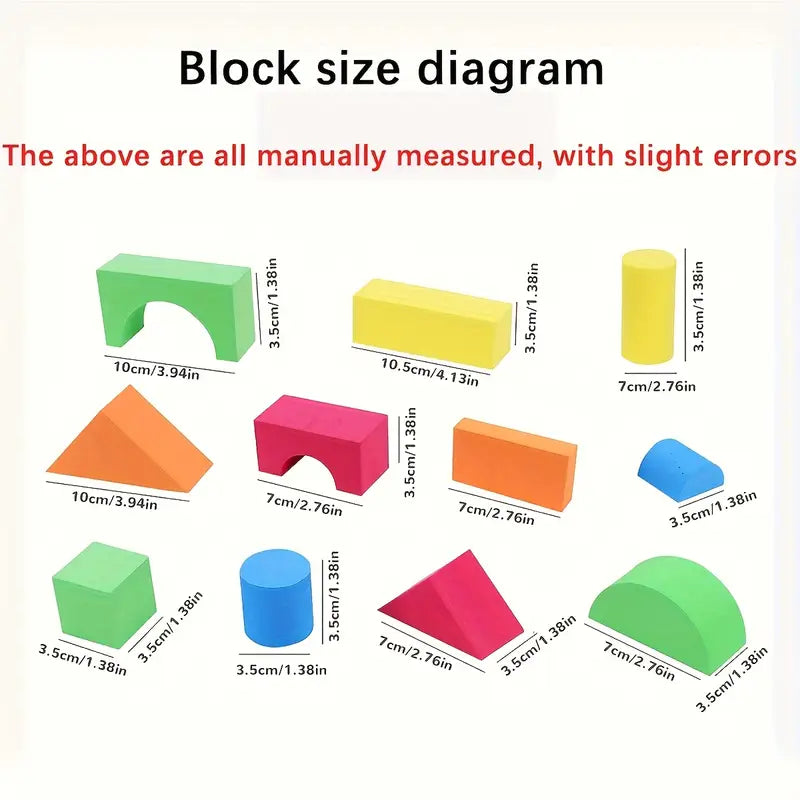 30 Piece Bubble Blocks, Various Shapes and Sizes