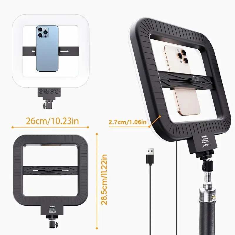 USB-Powered Smartphone Fill Light with Phone Holder