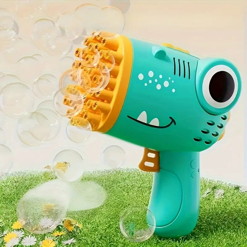 40-hole handheld dinosaur bubble machine