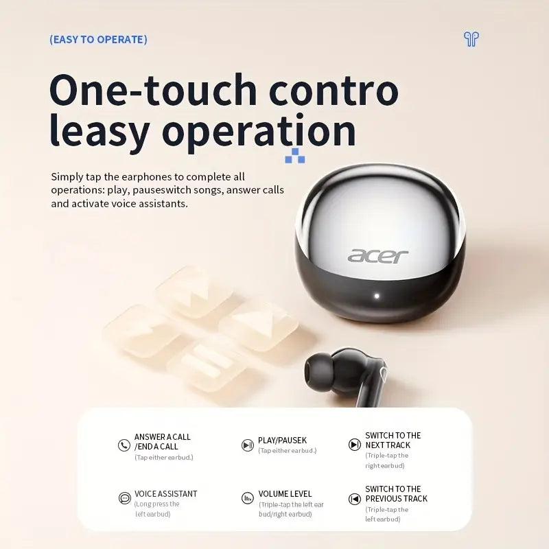ACER HiFi High-definition Stereo Sound TWS Wireless Earbuds