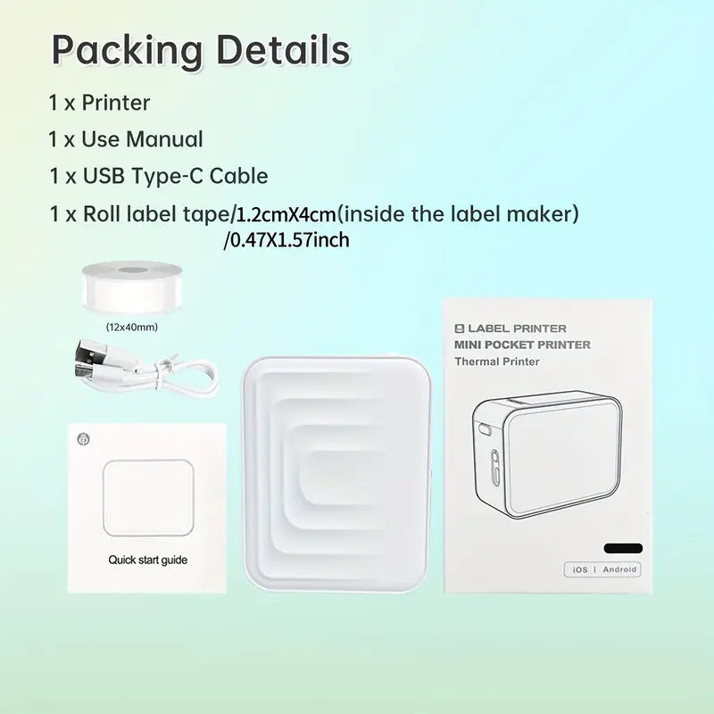 Marklife Wireless Thermal Label Printer, Inkless Mini Handheld