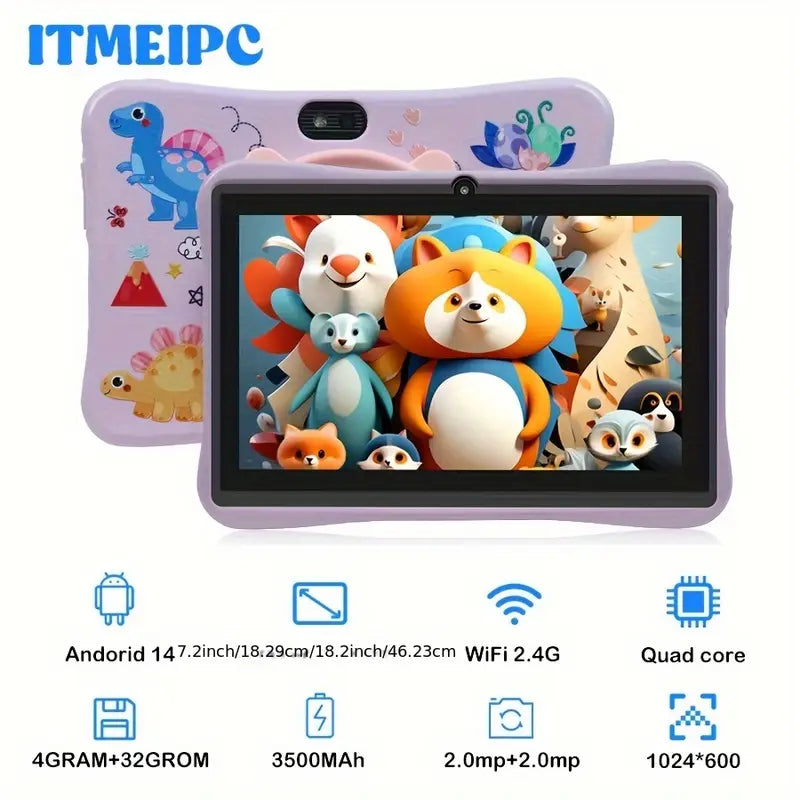 7-inch Android 14 Tablet with 4GB RAM