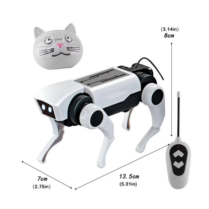 Electric Mechanical Dog RC Robot Solar Children Educational Assembly Tech DIY Puzzle Toy Bionic Smart Robot Dog Toys Gifts