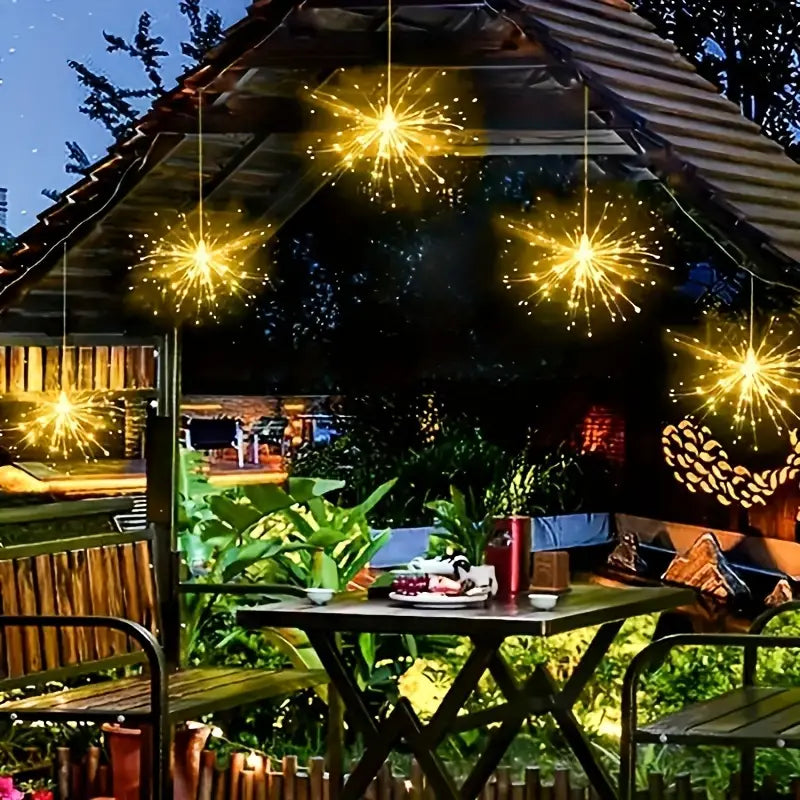 4pcs Per Set Solar Hanging Fireworks Lights