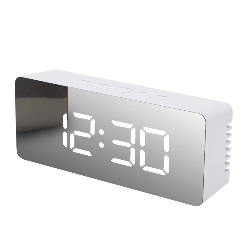 Digital Alarm Clock LED Electronic Desktop Clock with Temperature for Bedroom Home Office Teens Kids