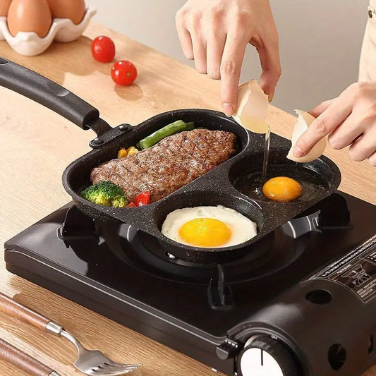 3-in-1 Non-Stick Cast Iron Breakfast Pan