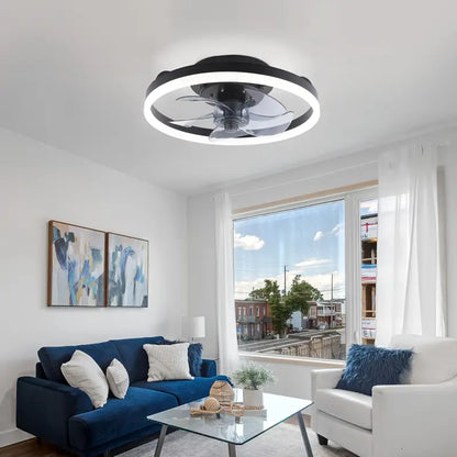 Low-Profile Ceiling Fan with Light and Remote Control