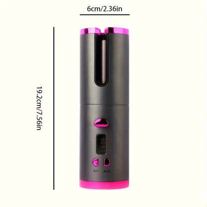 Automatic Curling Iron, USB Rechargeable, with LCD Display