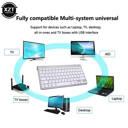 2.4G Wireless Mini Keyboard for Ipad Macbook Phone Tablet Smart TV Rechargeable Wireless Keyboard