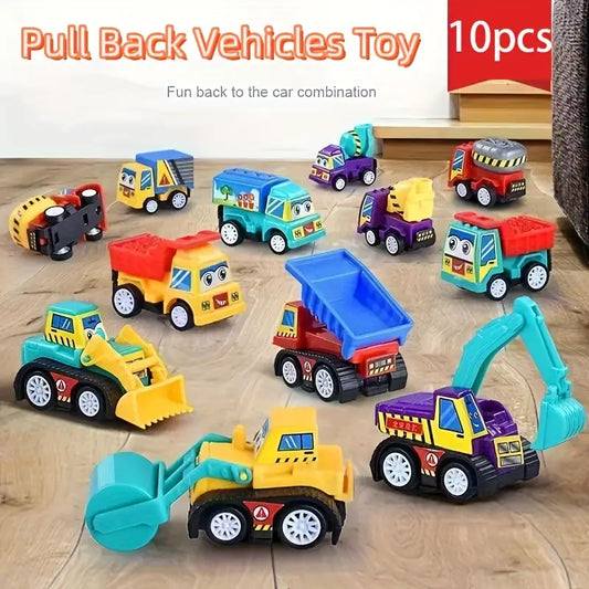 10pcs Kids' Pull back Vehicle toy set