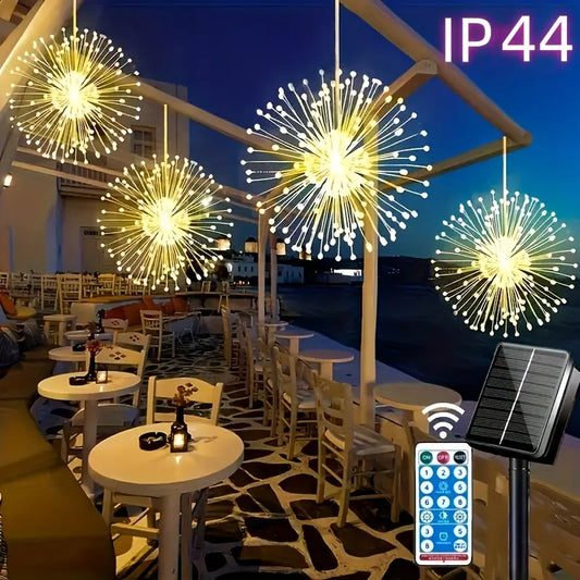 4pcs Per Set Solar Hanging Fireworks Lights