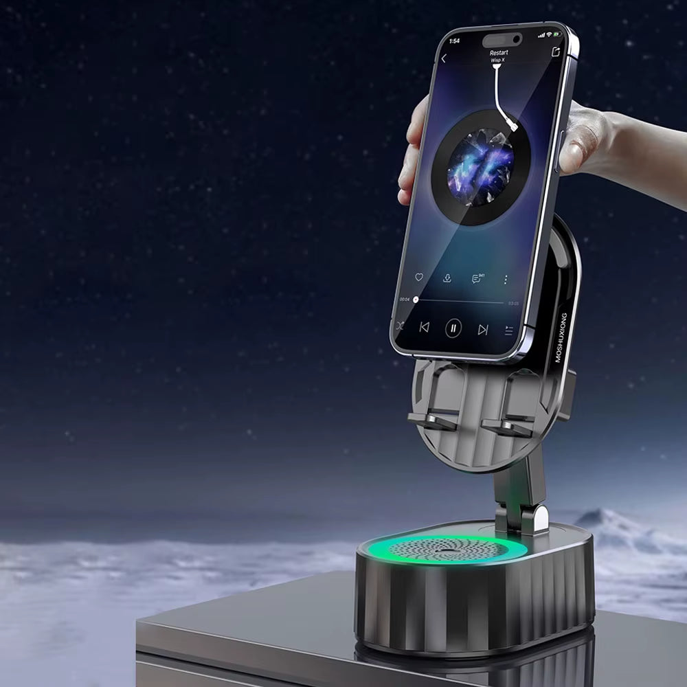 5 in 1 Induction Speaker Phone Stand Home Smart Wireless Bluetooth Speaker Office Upright Tablet Stand