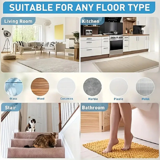 12 pcs Heavy-Duty Silicone Anti-Slip Rug Grippers 4/8