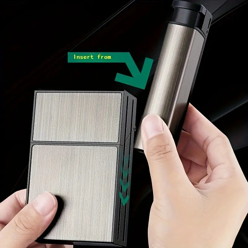 Portable Automatic Metal Cigarette Case
