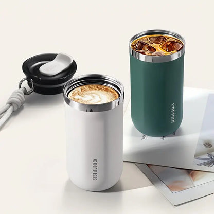 1pc Double-Layer Stainless Steel Vacuum Coffee Mug 500ml