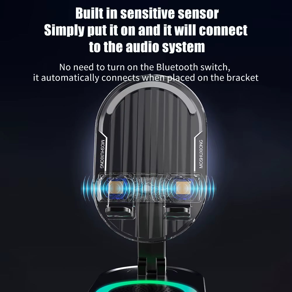 5 in 1 Induction Speaker Phone Stand Home Smart Wireless Bluetooth Speaker Office Upright Tablet Stand