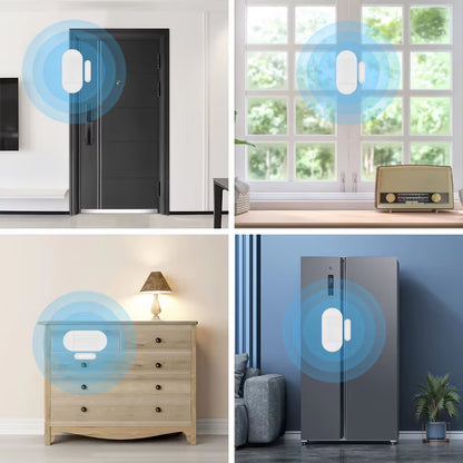 Door Window Sensor Alarm 130Db Large Volume Wireless Remote Control PIR Alert Magnetic Induction Detector Security Burglar Siren