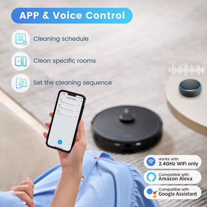 AIRROBO USA DE JP Ship Multifunctional Vacuum Cleaner Robot Automatic Mopping Smart Vacuum Clean Mop with Self-Emptying Dustbin